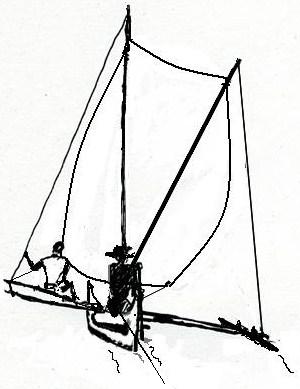 Dessin pirogue à balancier 